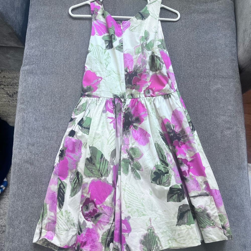 Elle Pink and Green Floral Mini Dress - Size 8 - Picture 2 of 5